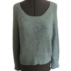 Ruby Moon Sea Foam Green Scoop Neck Sweater Size Medium